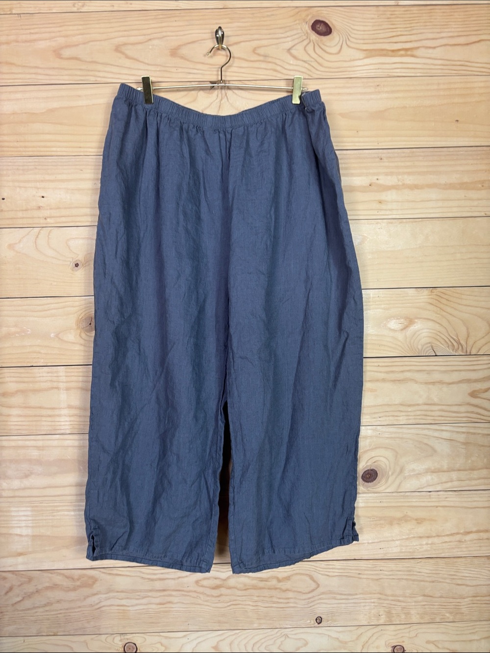 Flax dark gray linen pants size 3G 24‎